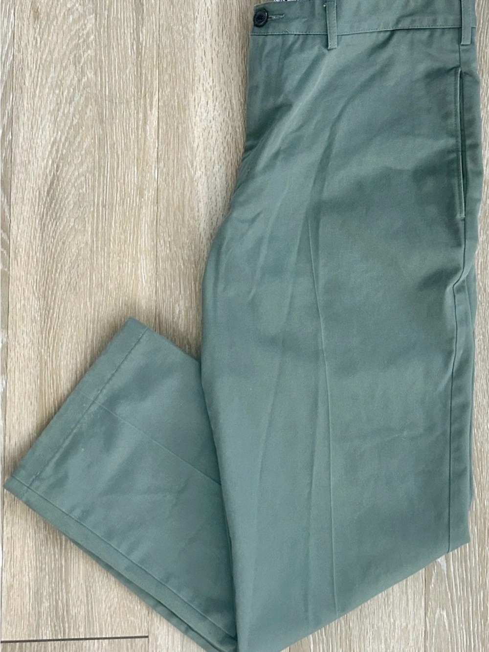 Lands’ End Men’s Traditional Fit Chino Pants 36x30 Olive Green 100% Cotton